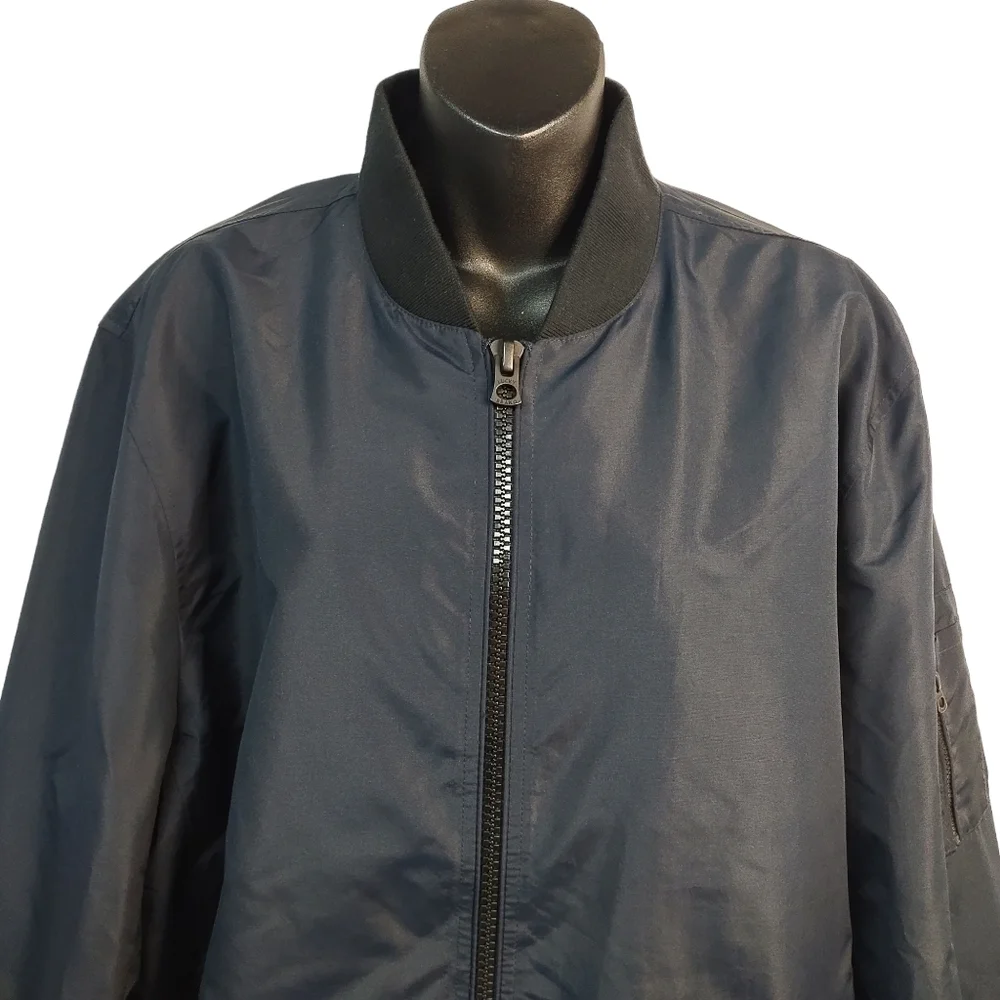 Lucky Brand Men's Navy Blue Jacket Collared Lined ZIP Up Size XL
